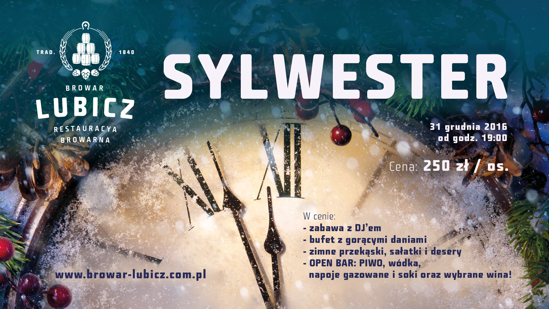 Sylwester w Browarze Lubicz